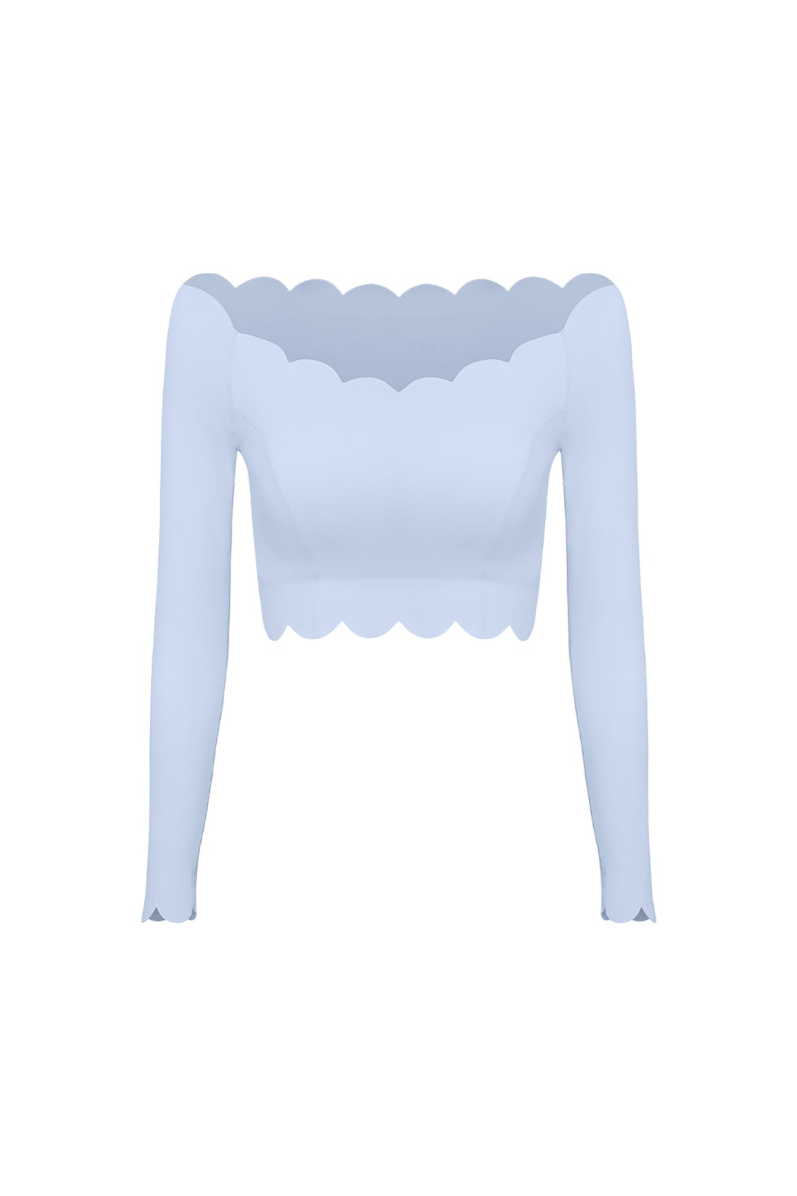 Off Shoulder Long Sleeve Crop Top