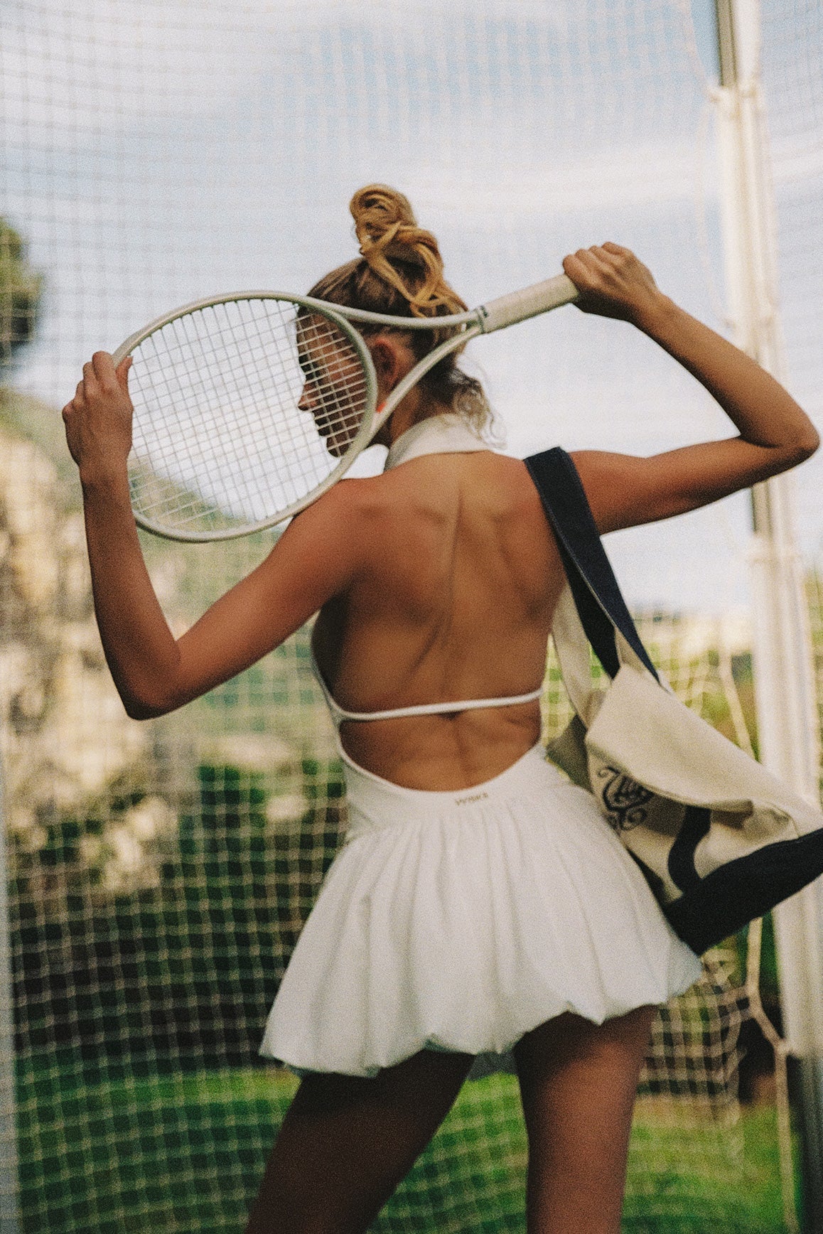 Riviera Floral Halter Mock Neck Dress