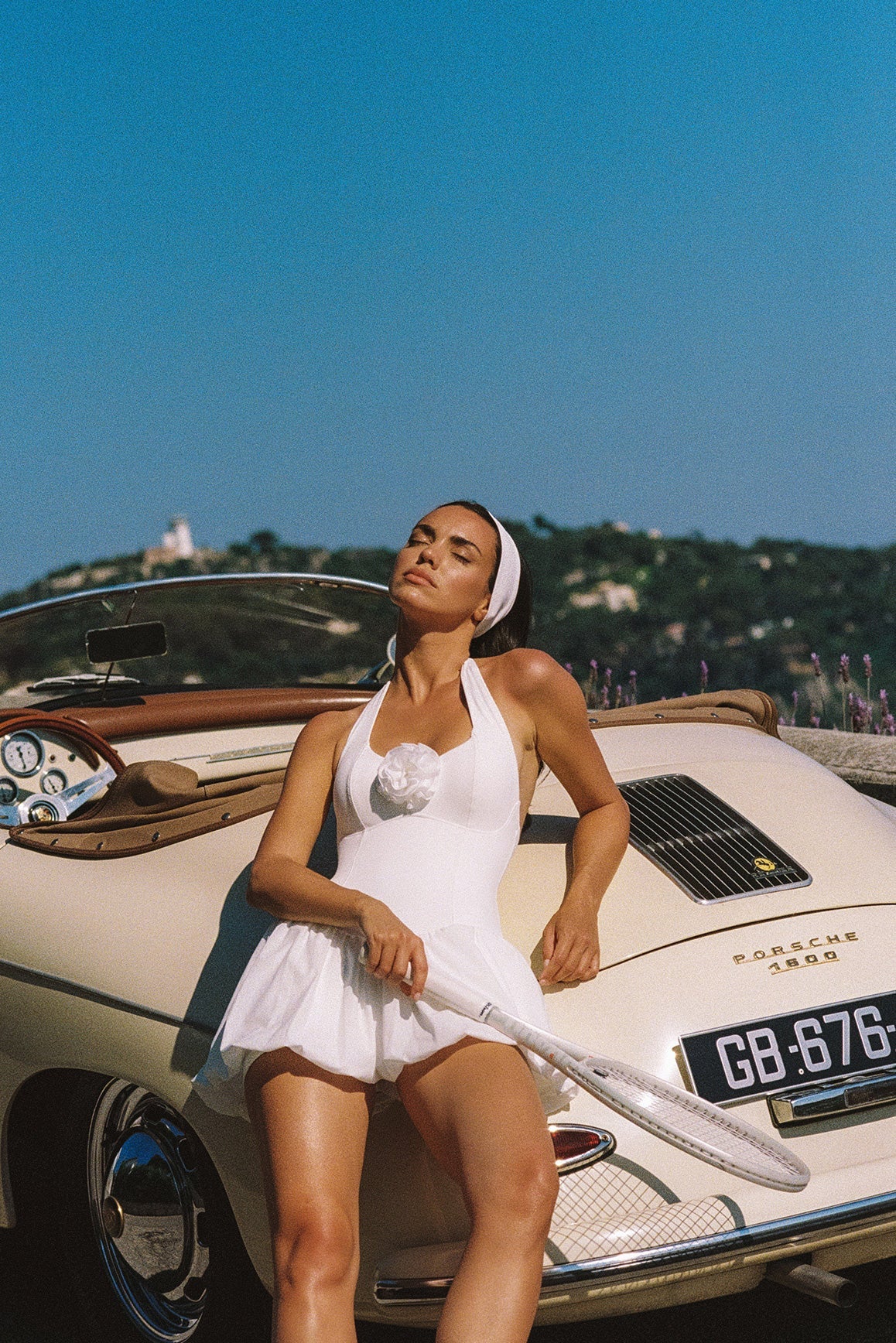 Riviera Floral Backless Halter Dress