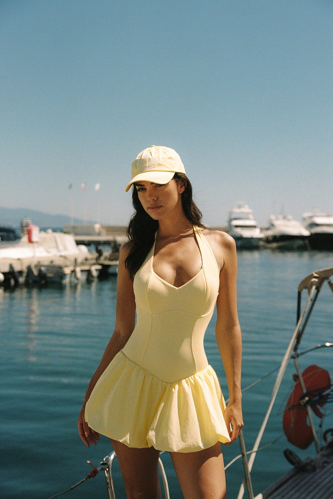 Riviera Floral Backless Halter Dress