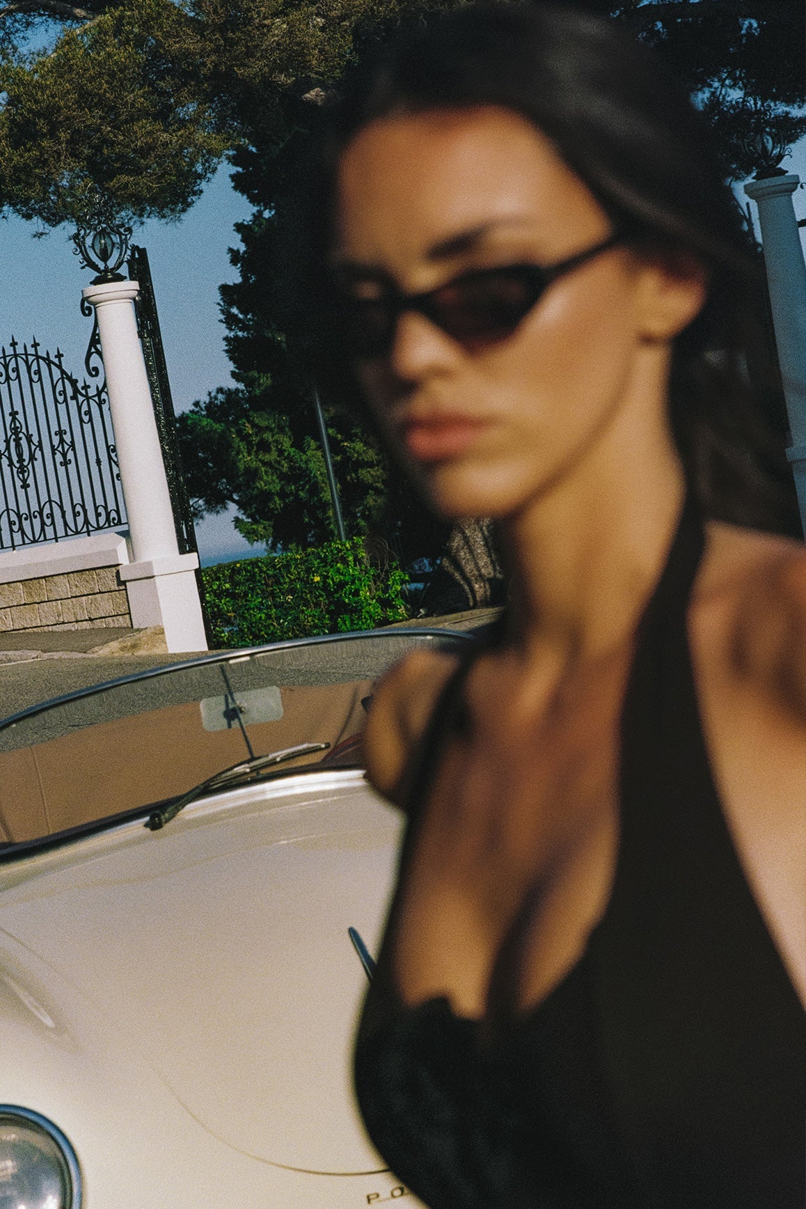 Riviera Floral Backless Halter Dress