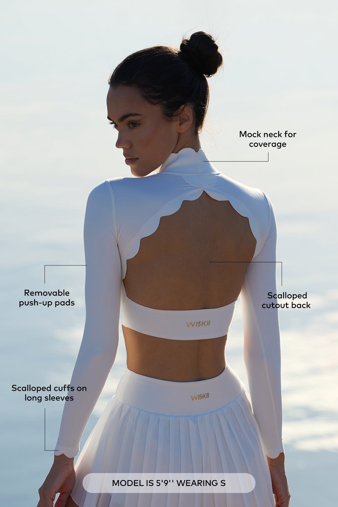 Open Back Long Sleeve Crop Top