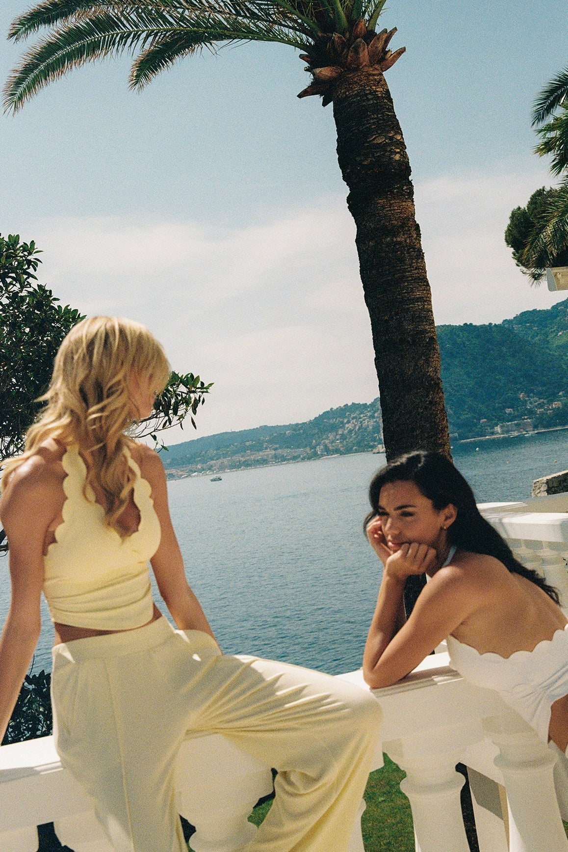 Riviera Scallop Halter Bra Tank