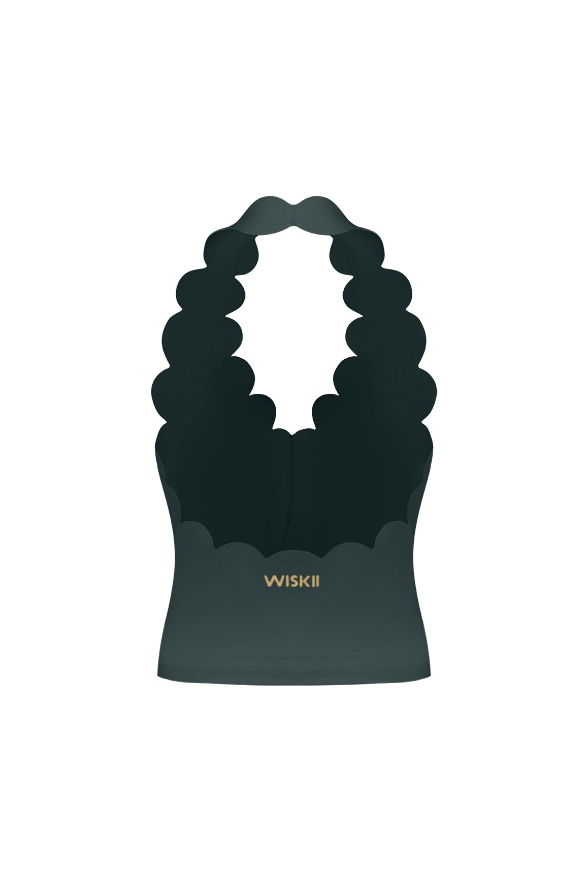 Riviera Scallop Halter Bra Tank