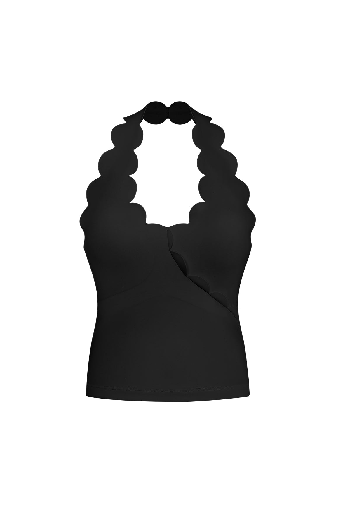 Riviera Scallop Halter Bra Tank